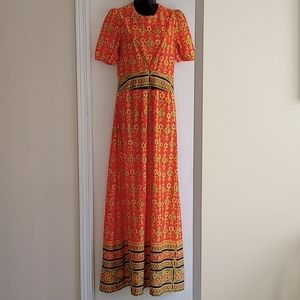 Multicolored Floral Print Maxi Dress